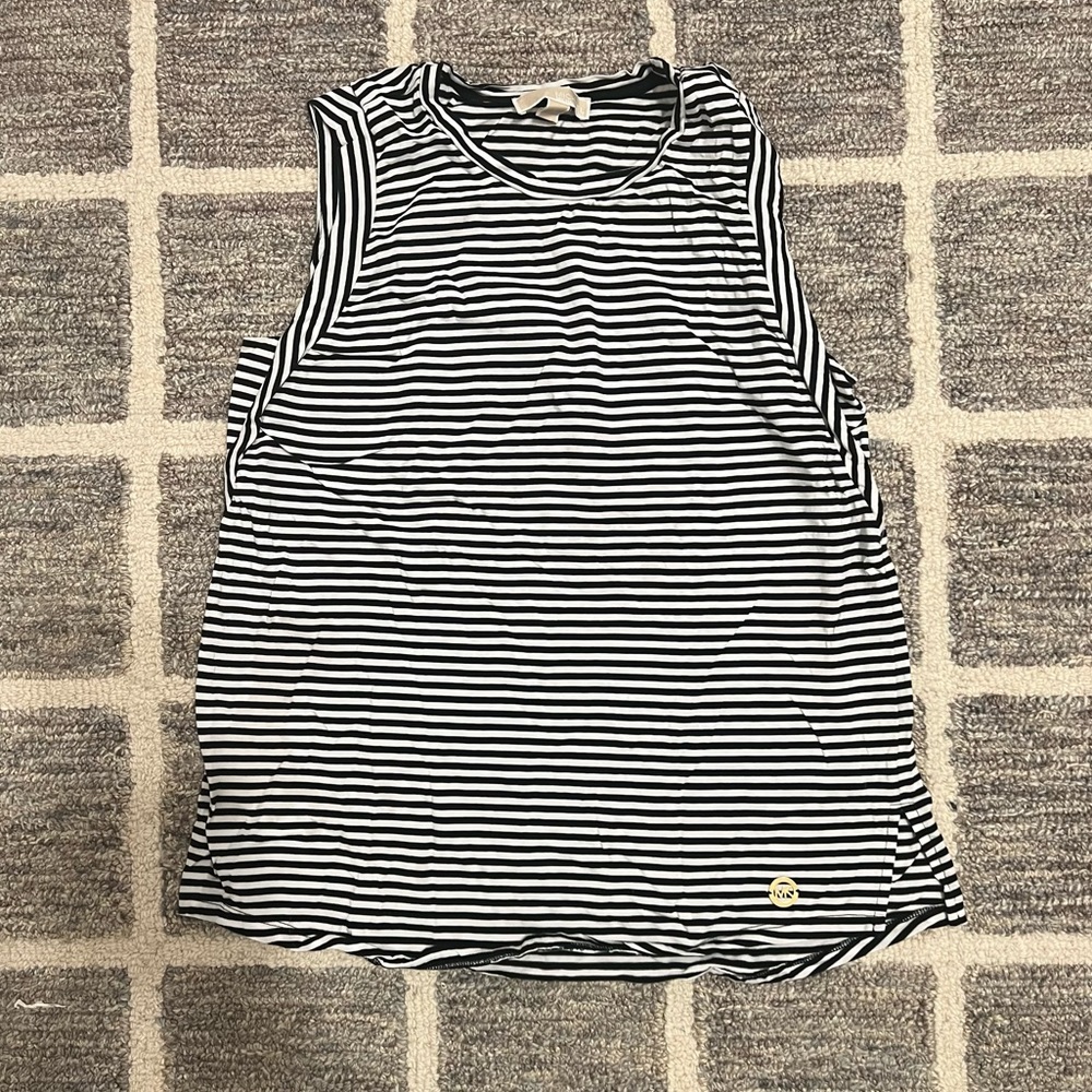MICHAEL KORS black and white stripe tank